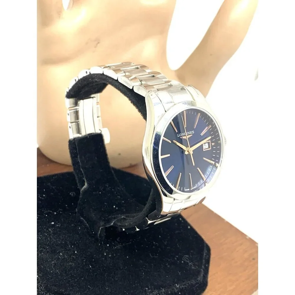 Longines Women's Watch L23864926 Conquest Swiss Quartz Blue Dial Steel 34mm